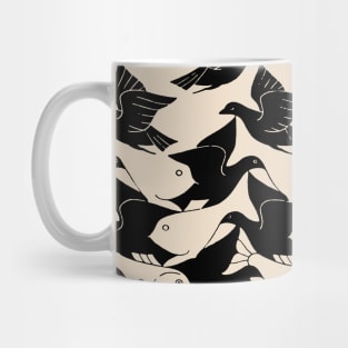 Fish and Birds Art Deco Tessellation Mug